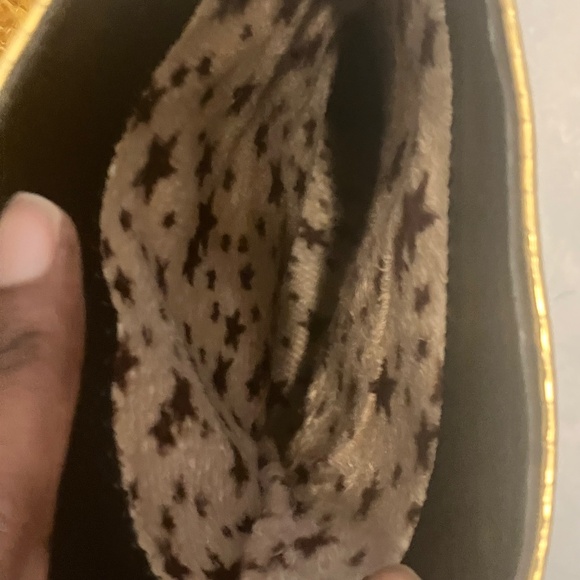 Glamorous Gold Croc-Embossed Heeled Boots - Picture 4 of 9